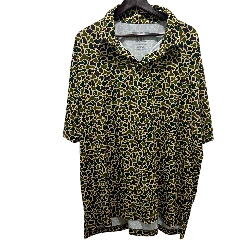 Acres down south camo‎ retro polo size 3x
